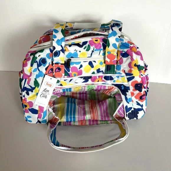 Lug Propeller 2 Overnight Bag Wildflower Brights White with Neon Print - Picture 15 of 16